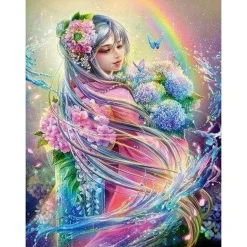 Broderie diamant : Femme Fantaisie - sans chassis en bois - Figured'Art