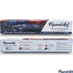 Broderie diamant : Fleurs et Bougies - sans chassis en bois - Figured'Art