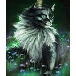 Broderie diamant : Joli Chat - sans chassis en bois - Figured'Art