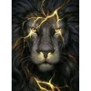 Broderie diamant : Lion Eclair - sans chassis en bois - Figured'Art