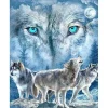 Broderie diamant : Meute de Loups - sans chassis en bois - Figured'Art