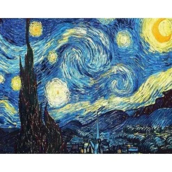 Broderie diamant : Nuit étoilée - toile tendue sur chassis - Figured'Art