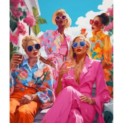 Broderie diamant : Reunion de Divas - sans chassis en bois - Figured'Art