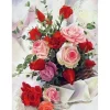 Broderie diamant : Roses Belles Fleurs - toile tendue sur chassis - Figured'Art