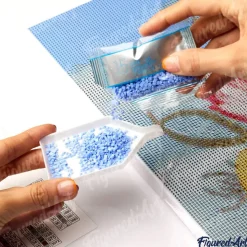Broderie diamant : Roses Belles Fleurs - toile tendue sur chassis - Figured'Art