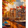 Broderie diamant : Soleil à Amsterdam - sans chassis en bois - Figured'Art