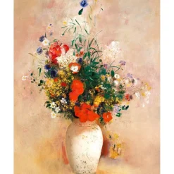Broderie diamant : Vase de fleurs - Odilon Redon - toile tendue sur chassis - Figured'Art
