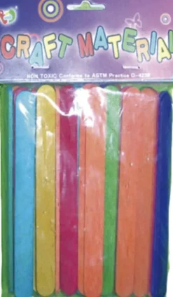 Bâtonnet à bricoler multicolore petit, set de 50 - Eduplay