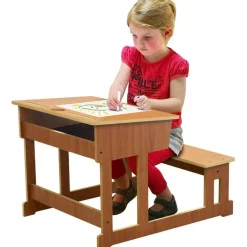 Bureau à l'ancienne avec casier de rangement - JB-Bois