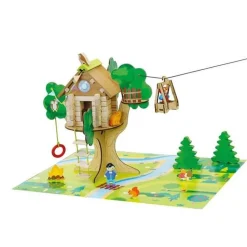 Cabane perchée et sa tyrolienne : 70 pièces - JeuJura