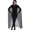 Cape Dentelle noire luxe 150cm, adulte - RueDeLaFete
