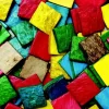 Carrés colorés en coque de noix de coco, 150 g - Eduplay