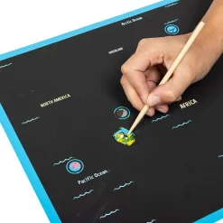 Carte des animaux du monde à gratter Scratch Art - Eurekakids