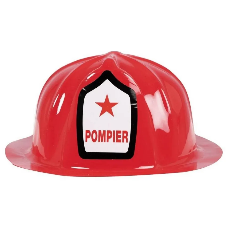Casque de pompier - adulte - rouge - RueDeLaFete