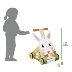 CHARIOT MULTI-ACTIVITES LAPIN EN BOIS - Janod