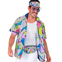 Chemise mixte mode funk années 80 - Blanche - RueDeLaFete