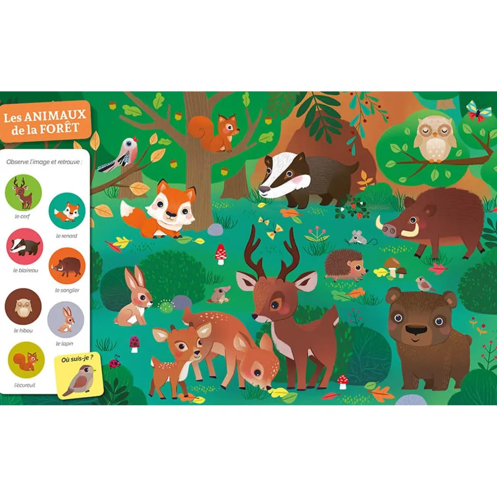 CHERCHE ET TROUVE DES TOUT-PETITS - CHEZ LES ANIMAUX - Editions Auzou