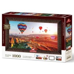 Coffret : Cadre, Colle et Puzzle 1000 pièces : Les Dernières Lumières de Cappadoce - Art Puzzle