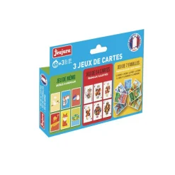 Coffret 3 Jeux De Cartes : 54 Cartes, 7 Familles, Memo - JeuJura