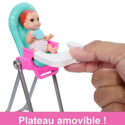 Coffret Barbie : Babysitter Repas bébé - Mattel