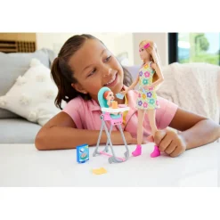 Coffret Barbie : Babysitter Repas bébé - Mattel