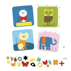 Coffret collage : Douces créatures - Djeco