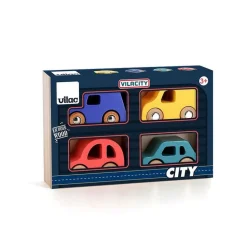 Coffret de 4 voitures - City - Vilac