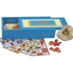 Coffret En Bois : Jeu de Loto - L'arbre à jouer