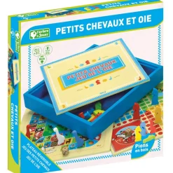 Coffret en bois Jeu des Petits Chevaux et de l'oie - JeuJura