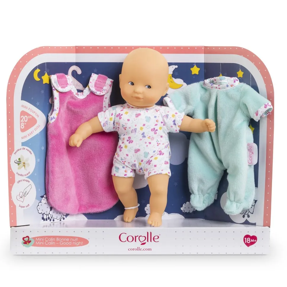 Coffret mini calin poupon 20 cm et accessoires : bonne nuit papillons - Corolle