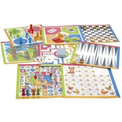 Coffret Multijeux De Societe - Pions En Bois - JeuJura