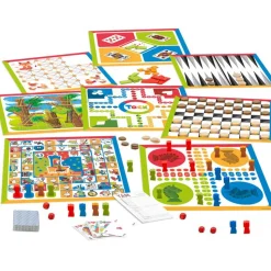 Coffret Multijeux De Societe - Pions En Bois - JeuJura