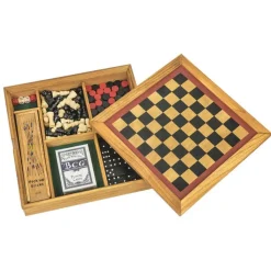 Coffret Multijeux en bois : Six en Un - Professor Puzzle
