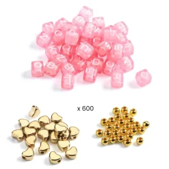 Coffret Perles alphabet, Or - Djeco