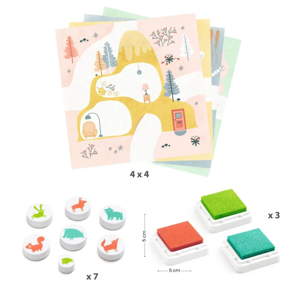 Coffret tampons : En visite - Djeco