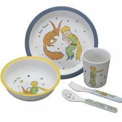 Coffret vaisselle Le Petit Prince : 5 pièces : Bleu - Petit Jour Paris