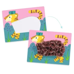 COLLAGES : Laine & scratch - Avec un chapeau - Djeco