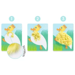 COLLAGES : Laine & scratch - Avec un chapeau - Djeco