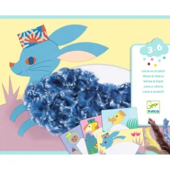 COLLAGES : Laine & scratch - Avec un chapeau - Djeco