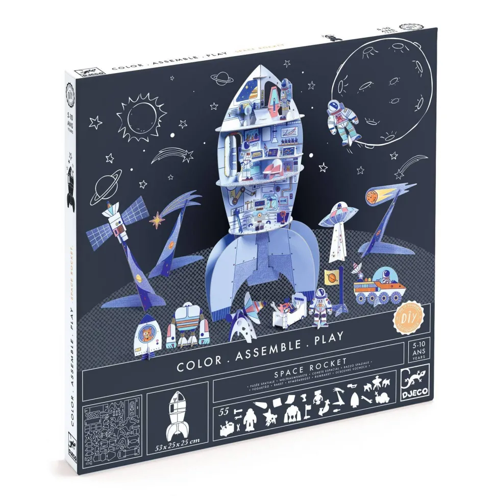 COLOR ASSEMBLE PLAY - DO IT YOURSELF : Fusée spatiale - Djeco