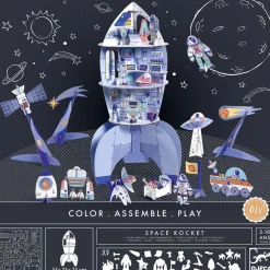 COLOR ASSEMBLE PLAY - DO IT YOURSELF : Fusée spatiale - Djeco