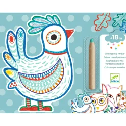 COLORIAGE : Animaux de la forêt à révéler - Djeco