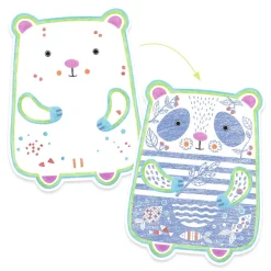 COLORIAGE : Animaux sauvages à révéler - Djeco