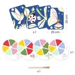 COLORIAGE : Peinture à la palette - Les petites bêtes - Djeco