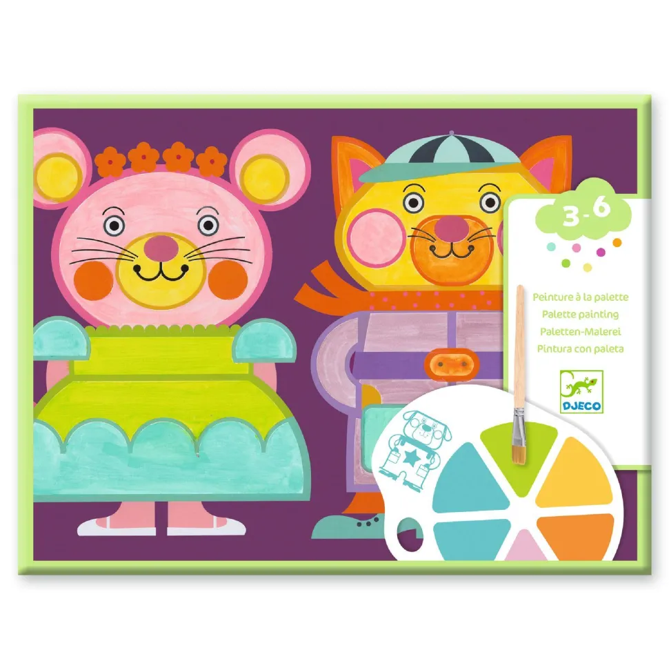 COLORIAGE : Peinture à la palette - Les Joufflus - Djeco