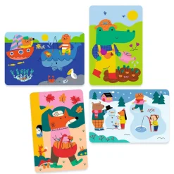 Coloriage 4 saisons - LES PETITS CADEAUX DES PETITS - Djeco