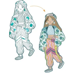 COLORIAGE GRAND FORMAT : Angèle & ses amies - LES DEMOISELLES - Djeco