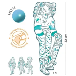 COLORIAGE GRAND FORMAT : Angèle & ses amies - LES DEMOISELLES - Djeco