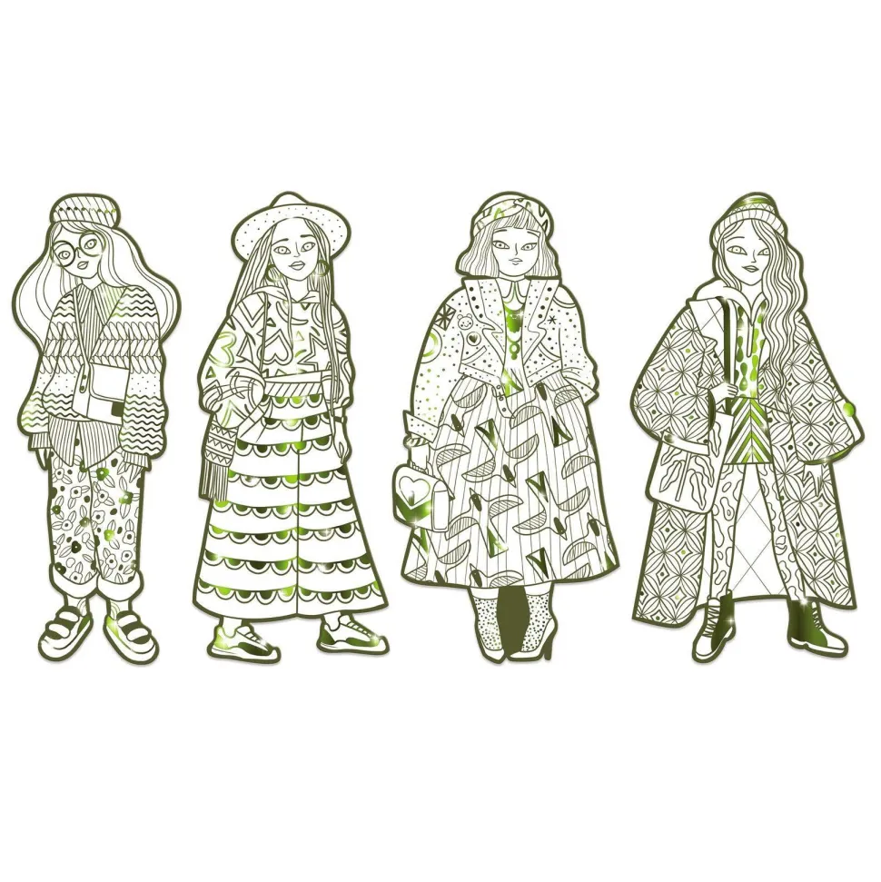 COLORIAGE GRAND FORMAT : Bowie & ses amies - LES DEMOISELLES - Djeco