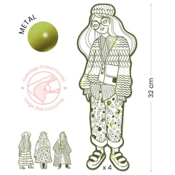 COLORIAGE GRAND FORMAT : Bowie & ses amies - LES DEMOISELLES - Djeco